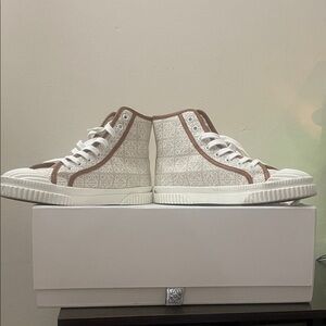 Loewe White and Brown Patterned High-Tops
